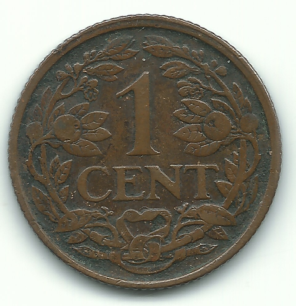 A HIGH GRADE 1928 NETHERLANDS ONE CENT COIN-JUL468