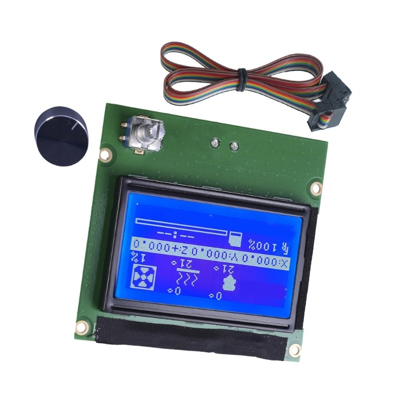 12864 LCD Screen Assembly 3D Printer LCD Display Screen With Control Panel 12864