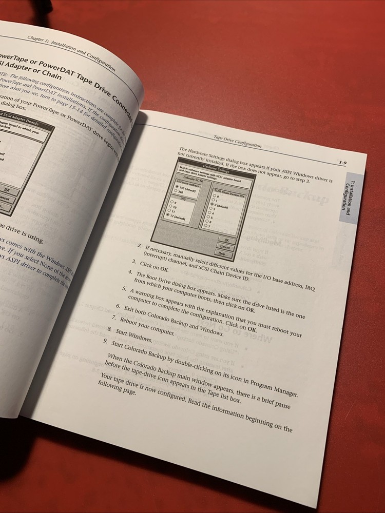 Colorado Tape Backup Software Users Guide For Windows PC Manual 1994