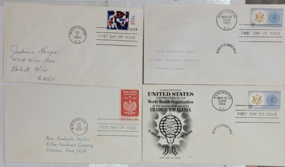4 WASHINGTON D.C.  FDC, FIRST DAY COVERS E13
