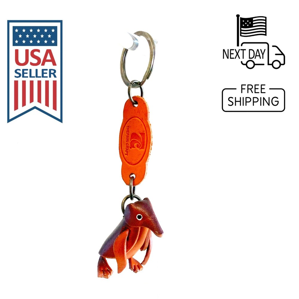 Penguin Handmade Leather Keyring