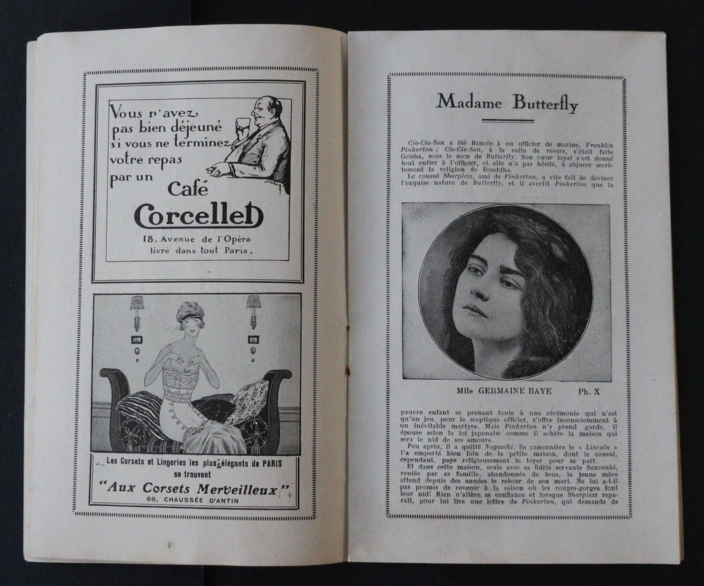 Program 1921 Theatre COMIC OPERA illustrator Barjansky Madame Butterfly