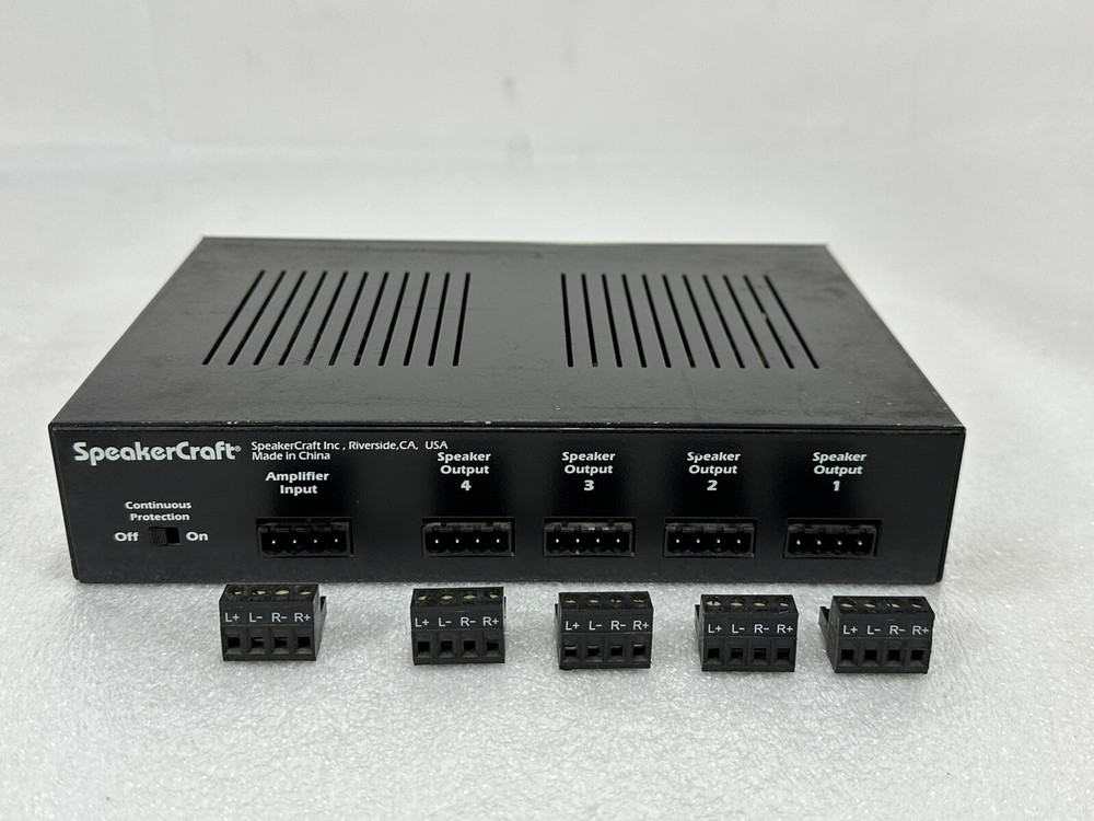 SpeakerCraft S4dc ~ Multi-Room Speaker Selector with 5 Connectors ~ WORKS