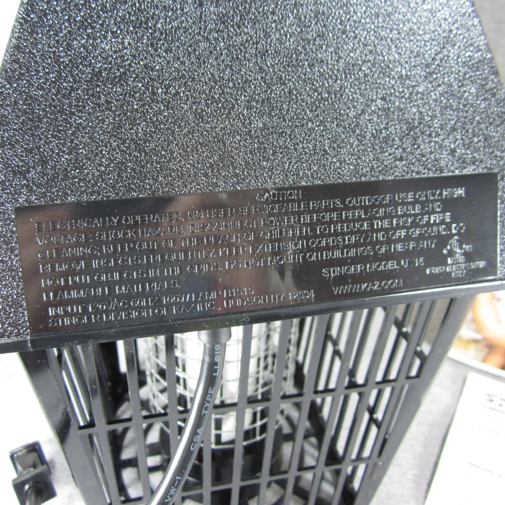 Stinger UV15 Bug Zapper Insect Mosquito Trap ½ Acre Coverage - Open Box