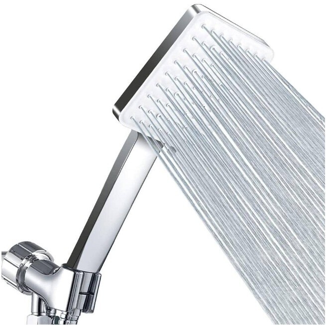 Premium Handheld Shower Head with 6-Spray Patterns - Chrome