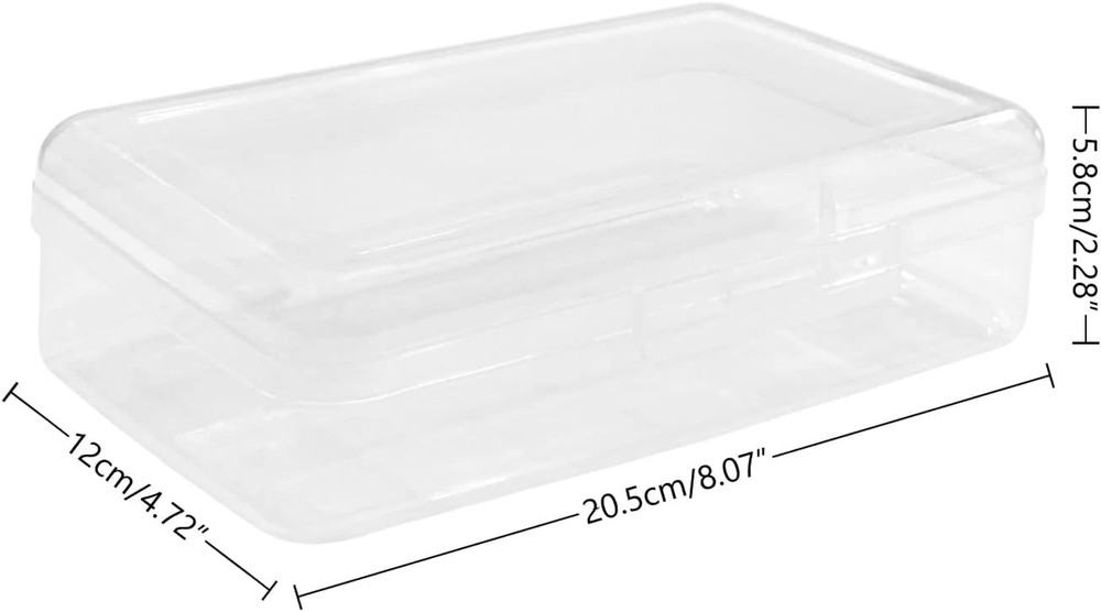 Large Capacity Clear Pencil Case, Plastic Pencil Boxes Stackable Design, Supply