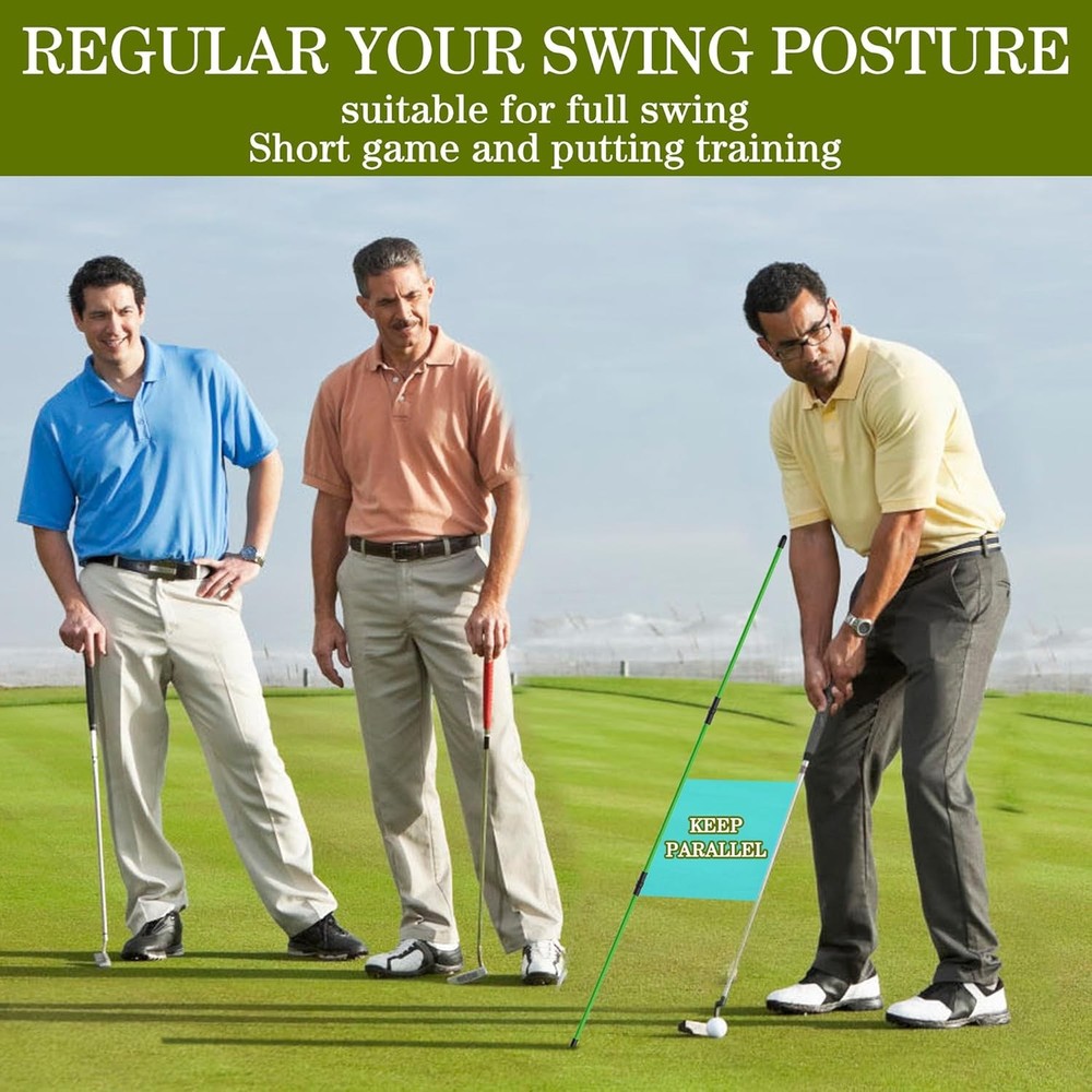 Golf Alignment Sticks 2 Pack,Upgraded 48" Collapsible Alignment Stick Golf Train