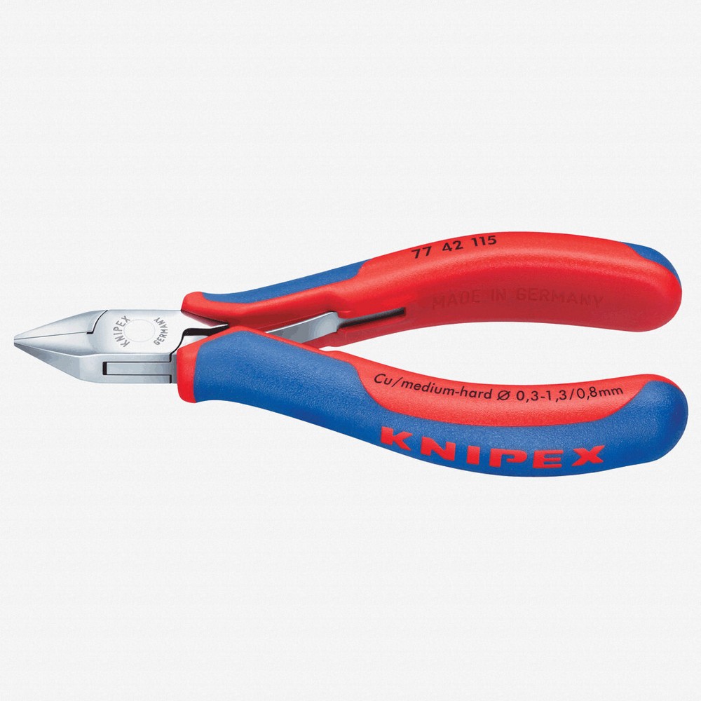 Knipex 4.5" Electronics Diagonal Cutters Pointed Head - MultiGrip