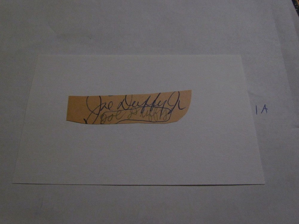 Joe Duffy Autographed Cut on Index Card