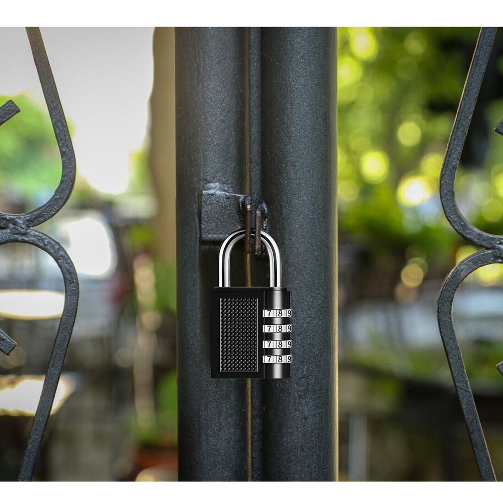 2x combination lock 4 digit padlock weatherproof lock number code