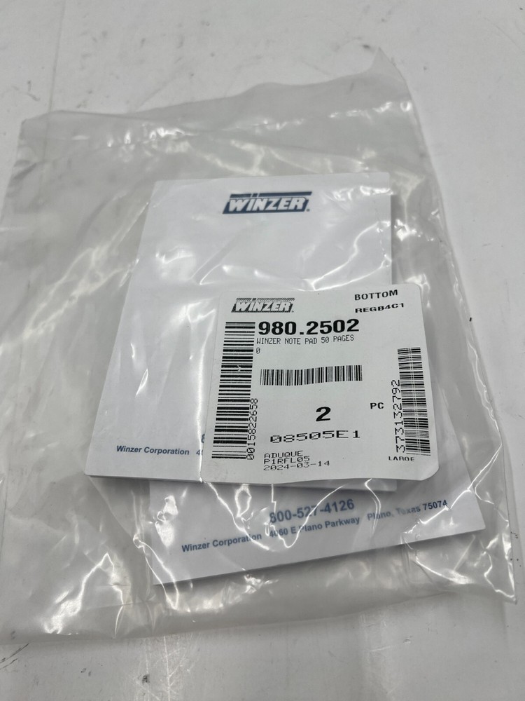 GENUINE WINZER 980-2502 NOTE PAD 50 PAGES