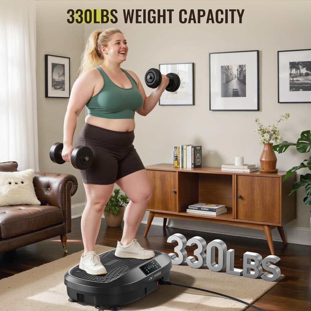 FLYBIRD Vibration Plate Exercise Machine, Adjustable Speed High Intensity Vib...