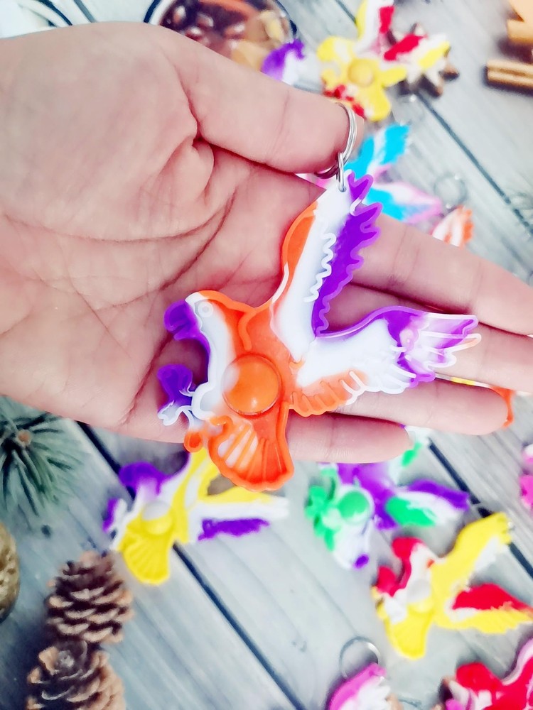 Bulk Mini pop Fidget Present,Classroom Prize Students Boys Small, Rainbow