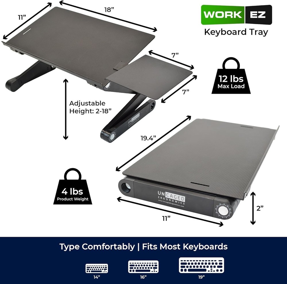 Ergonomic Keyboard Stand & Mouse Riser