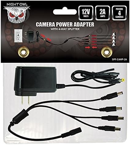 Night Owl Security Camera Adapter with 4-Way Splitter