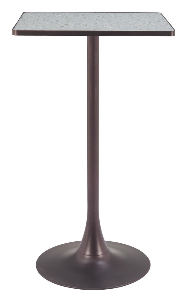 Spot Bar Table Gray & Bronze