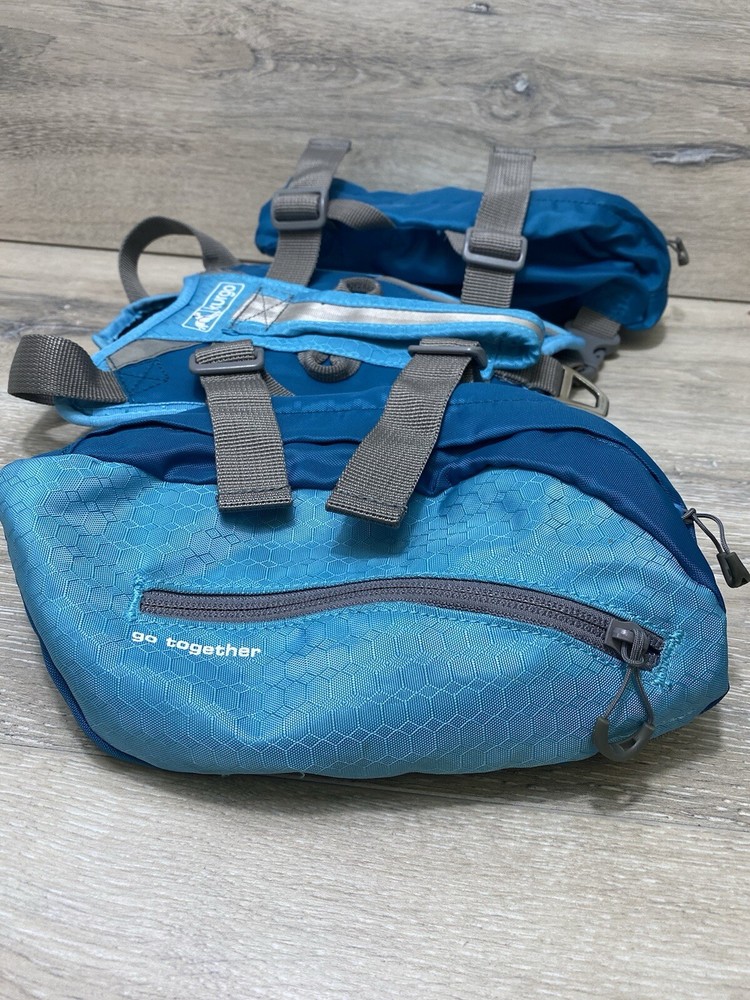 Kurgo Baxter Backpack Dogs Blue Adjustable Sz M/L?