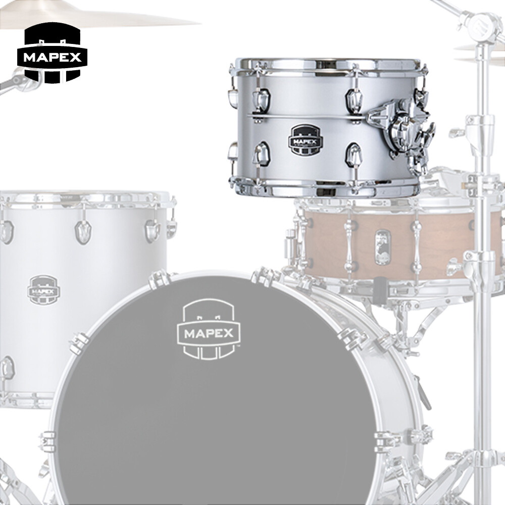 Mapex Saturn Evolution 12" x 8" Maple Mounted Tom Iridium Silver SET1208MPD