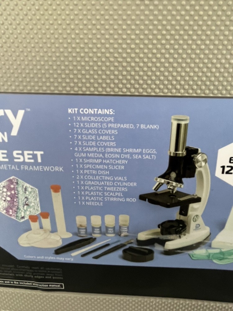 Discovery #Mindblown Microscope Set 48-Piece with Durable Metal Framework