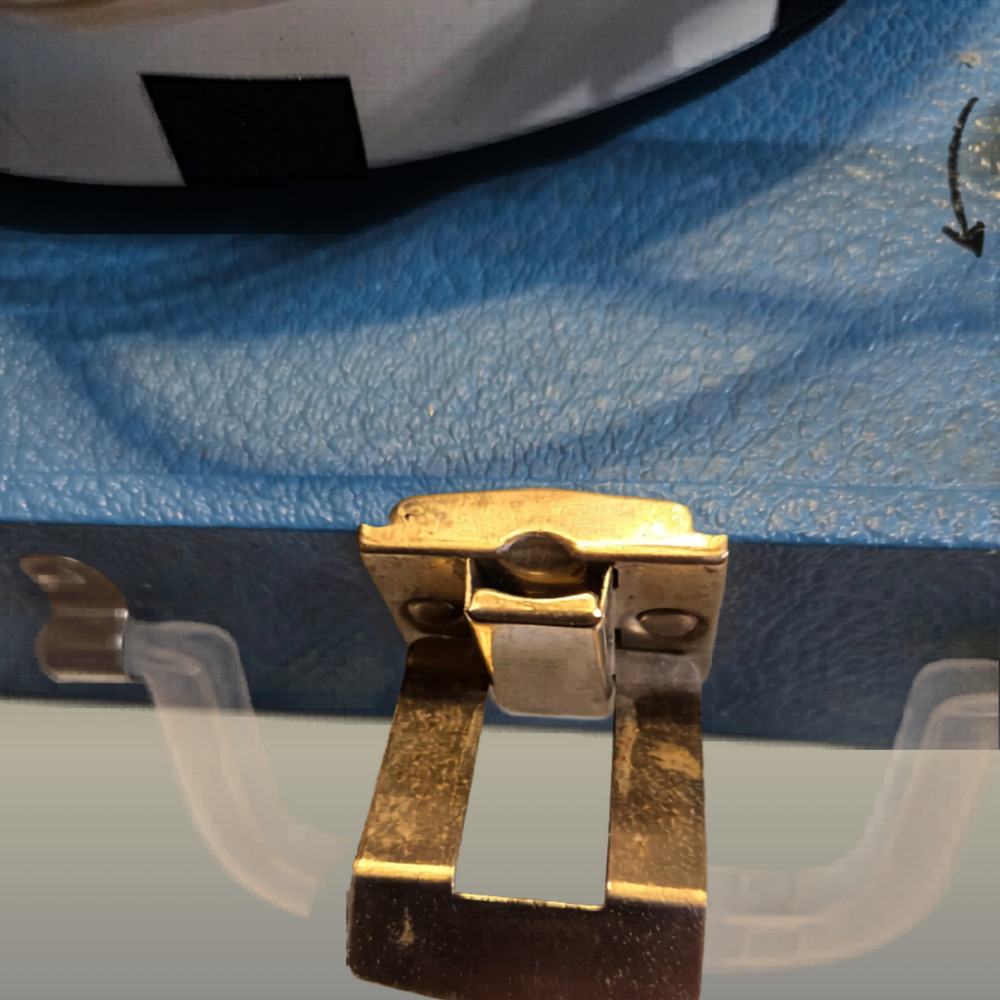 Vintage Sky Blue Imperial Party Time Solid State Small Record Player