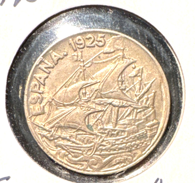 Spain 1925 25 centimos KM 740 XF