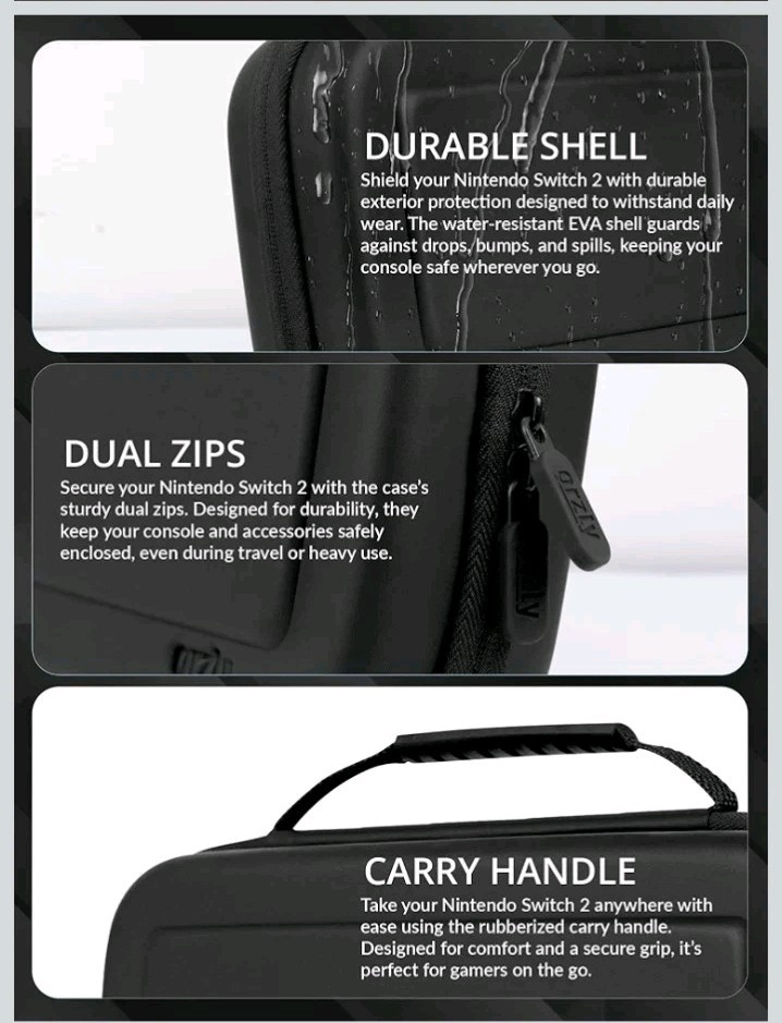 Orzly Case Compatible with Nintendo Switch 2 Protective Carry Case (2025 Model)