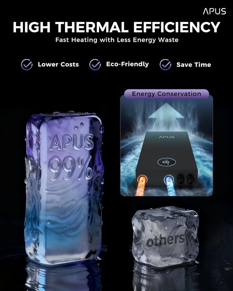 APUS 18kW Tankless Water Heater 240V 4.4GPM Electric Instant Hot Water - New