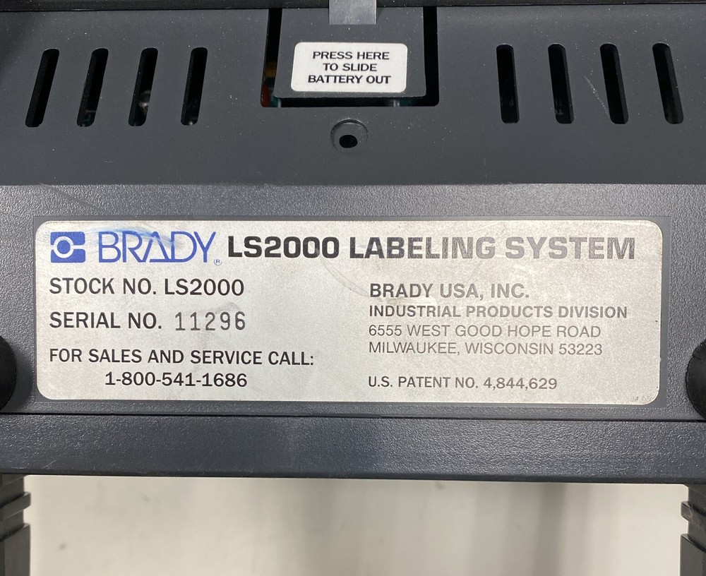 Brady LS2000 Labeling System Portable Printer, 4 Line Display Not tested