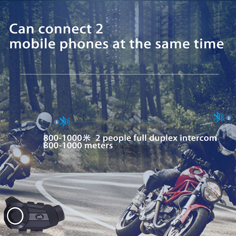 2PCS Pro Bluetooth Motorcycle 2K Camera Recorder+Helmet Headset Intercom
