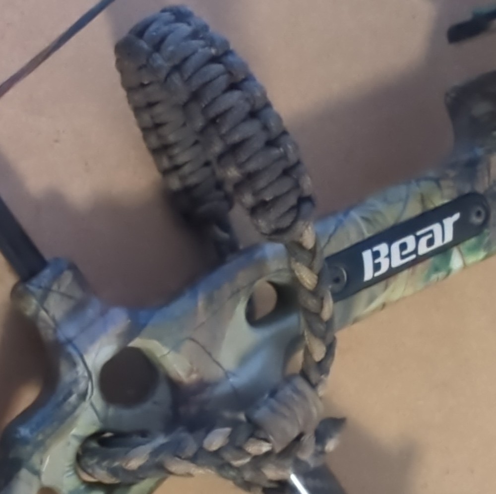 Bear Archery Attitude Compound Bow with Apache Stabilizer Trophy Ridge Sight