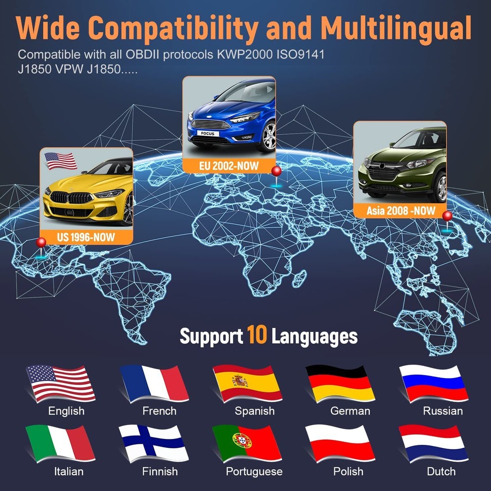 AUTOPHIX OBD2 Scanner Enhanced OM126P Vehicle Code Reader Auto Diagnostic Tool