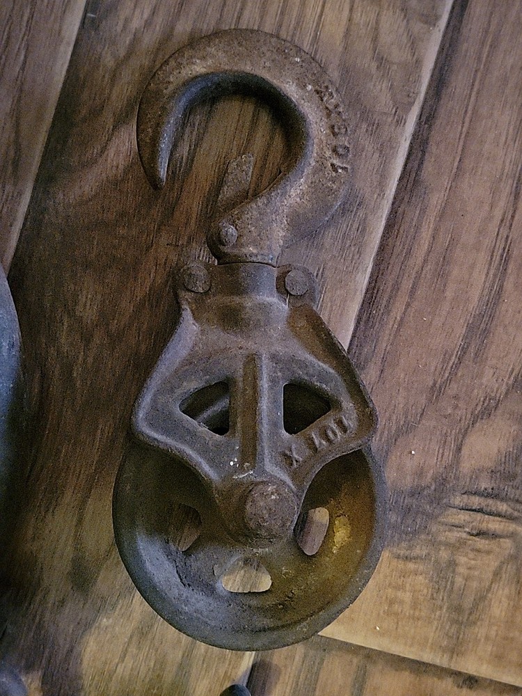 Antique Rustic Barn Pulleys