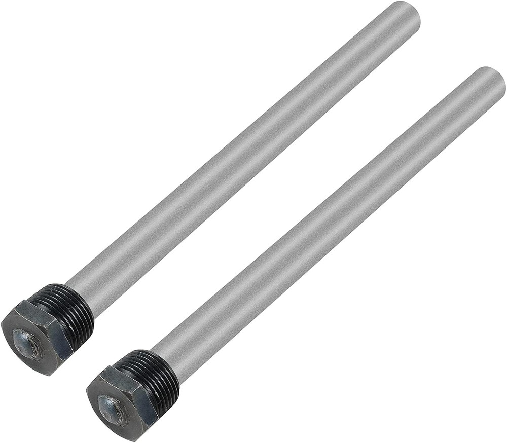 RV Water Heater Anode Rod - 2-Pack, for Hot 0.75"W x 9.25"H, Silver