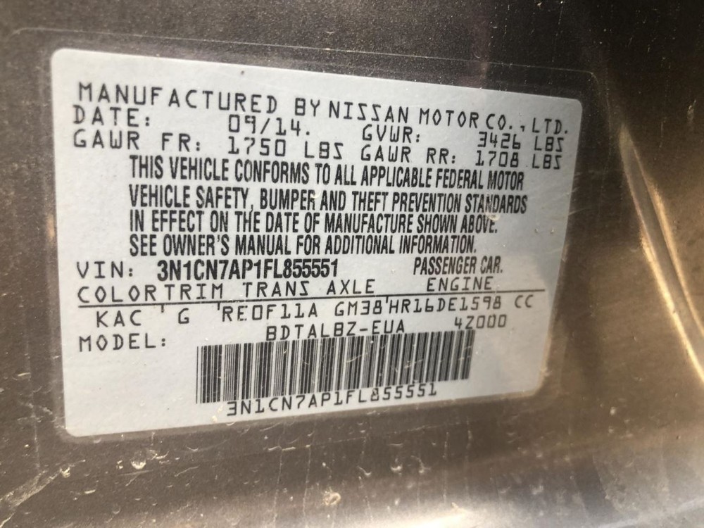 Sun Visor Driver With Bluetooth Phone System Fits 14-15 VERSA 958027