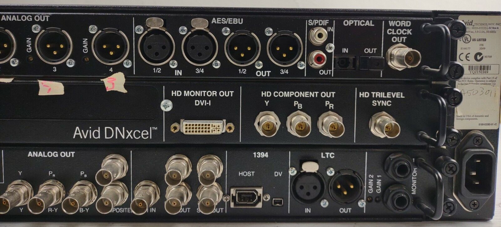 Avid Technology Adrenaline DNxcel Model 0020-03332-02 Rev A