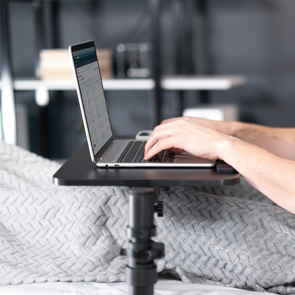 Sidekiix Overbed Table with Under Mattress Support, Adjustable Tray