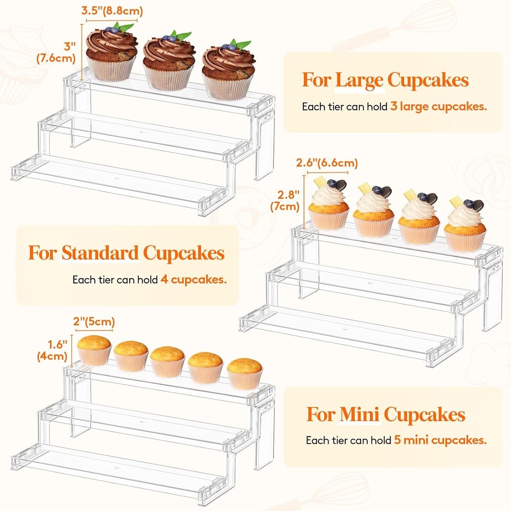 Lifewit 12 Inch Perfume Stand Organizer, 3 Tier Plastic Display Riser for Makeup