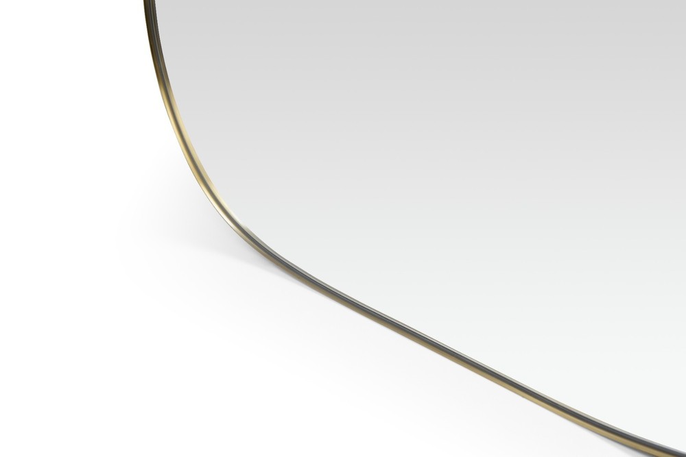 Freya Selene Asymmetrical Gold Edge Wall Mirror