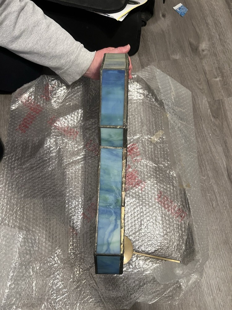 Vintage stained glass clock