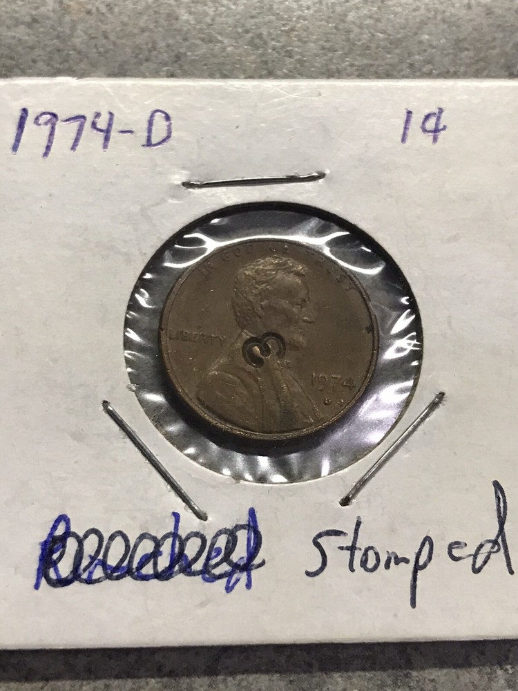 1974D Stamped Cent