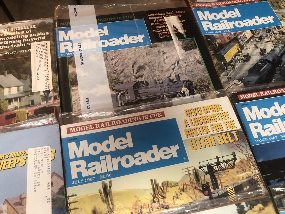 12 Model Railroader Train Magazines 1987 Complete Year