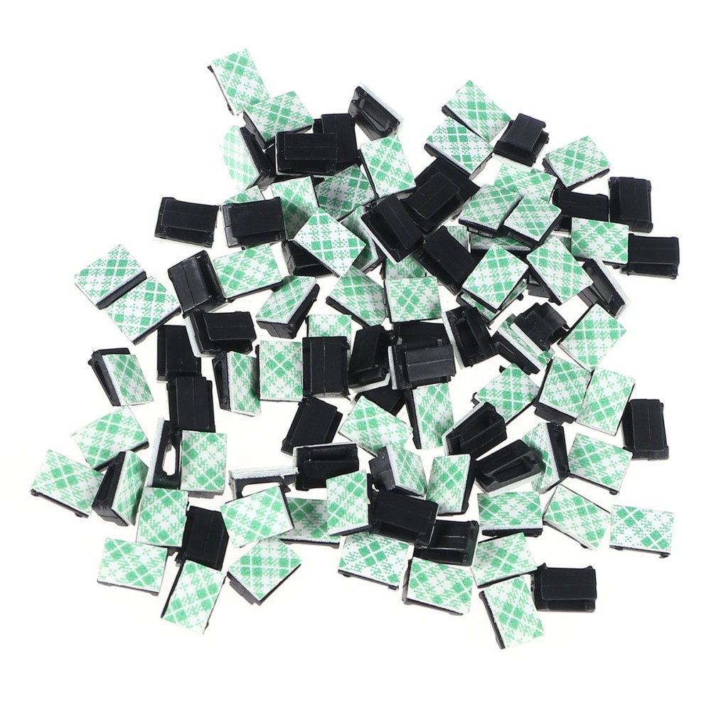Cable Tie Holders 100pcs Black Clips for Organization