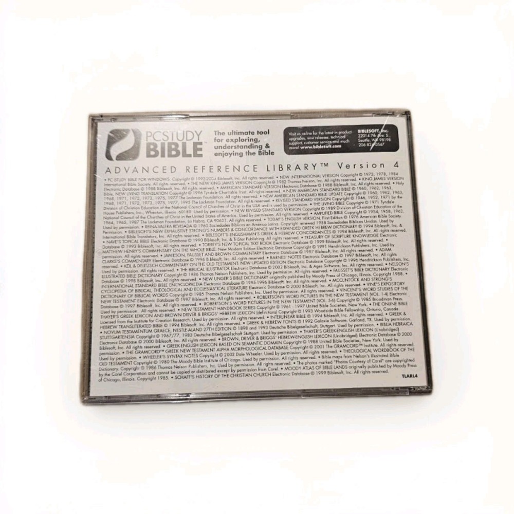 PC Study Bible Version 4 CD Advanced Reference Library Windows BibleSoft V.4