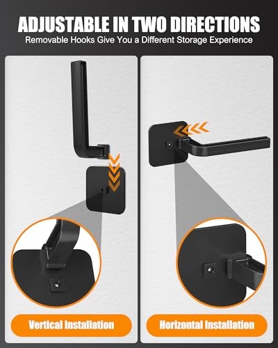 Hat Rack for Hat Storage (4-Pack), Multi-Purpose Hat Organizer, Black 4-pack