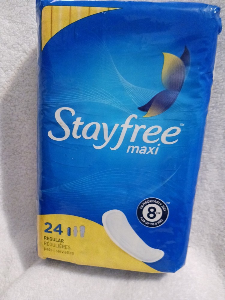 Stayfree Maxi Pad-Regular-24 Count Unopened