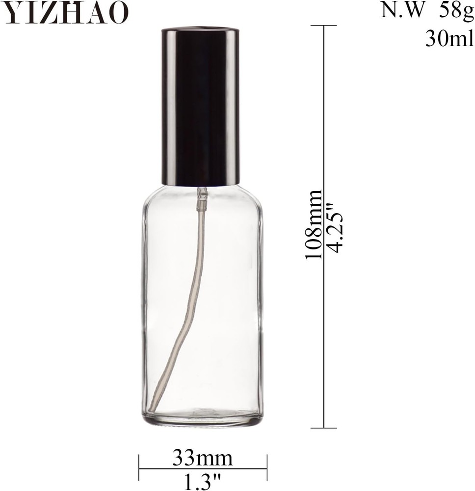 Refillable Fine Mist Spray Bottles - 1oz Capacity