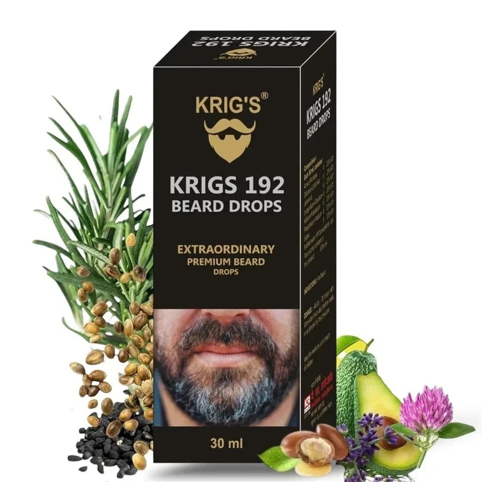 KRIG'S 192 Beard Drops Homeopathic - Extraordinary Premium Drops 30ml