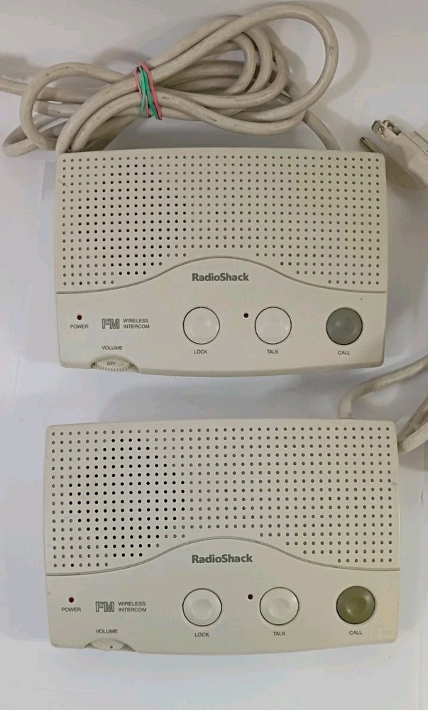 Pair Vintage FM 2-Station Wireless Intercom System