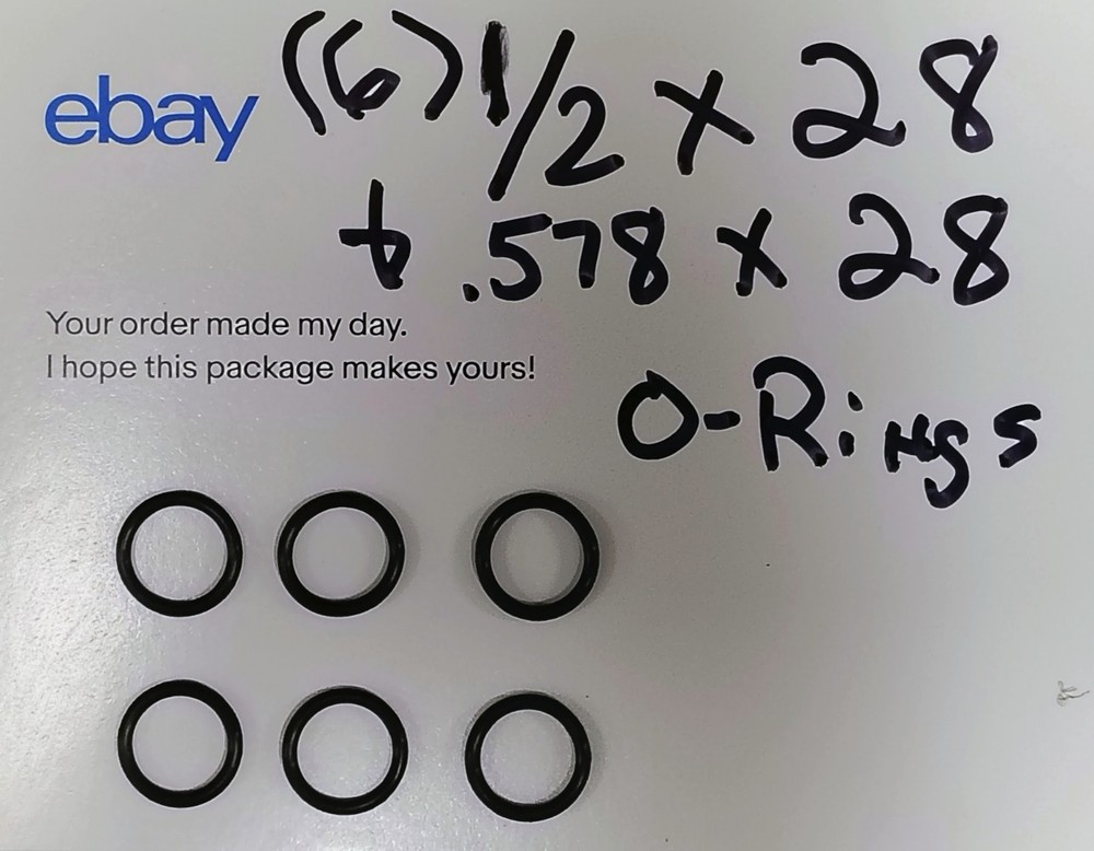 (6) 1/2 x 28 Threaded Muzzle O-Rings Hi-Temp Viton Protector Seals
