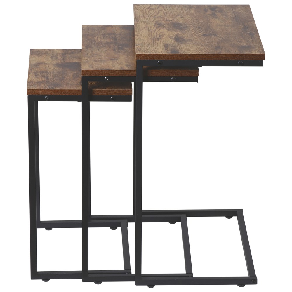 Coffee Table and End Table Set C Shaped Nesting Coffee Table For Bedroom Couch